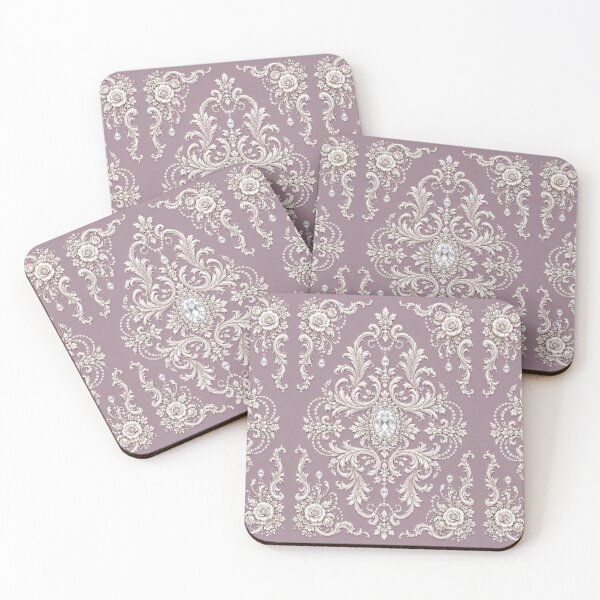 Item preview, Mauve, Diamonds & Wheat Rococo - Vertical designed and sold by DesignsByPrnces.