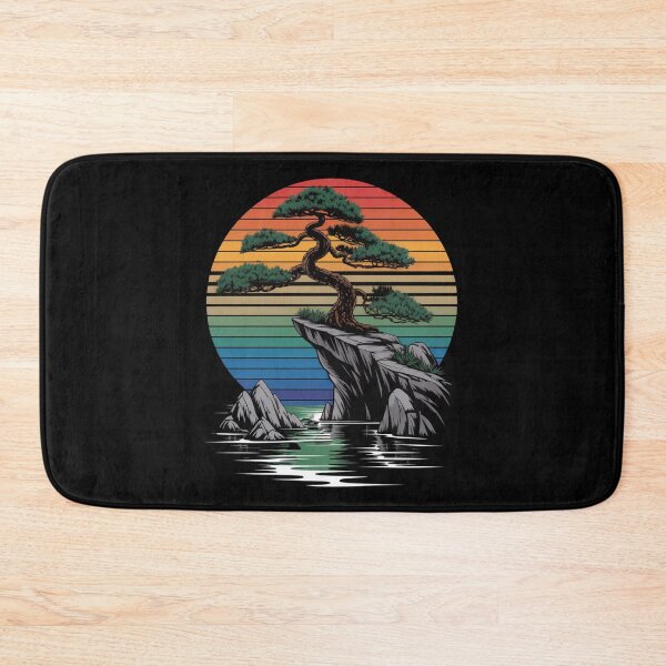 Item preview,  Bonsai Tree Retro Sunset Japanese Nature Landscape T-Shirt designed and sold by DarylWelsh2024.