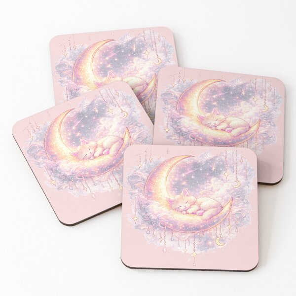 Item preview, Dreamy Moon Cat Celestial Fantasy Art designed and sold by MariMarArt.