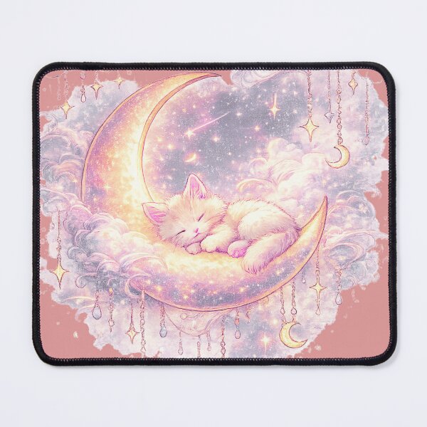 Item preview, Dreamy Moon Cat Celestial Fantasy Art designed and sold by MariMarArt.