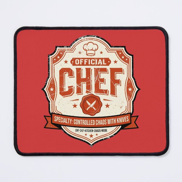 Item preview, Official Chef Badge Controlled Chaos With Knives Funny Chef Gift designed and sold by StillWildink.