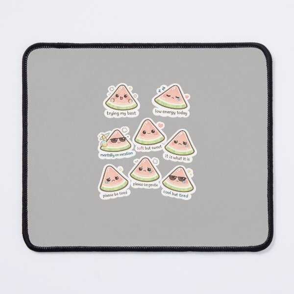 Item preview, Cute Watermelon Mood Sticker Pack  Kawaii Fruit Meme Aesthetic - Soft Pastel Emotional Stickers designed and sold by Qingtian814.