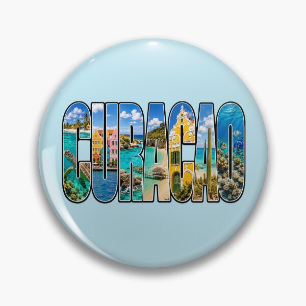 Item preview, Curacao Tropical Letterscape Typography designed and sold by Myra365Art.