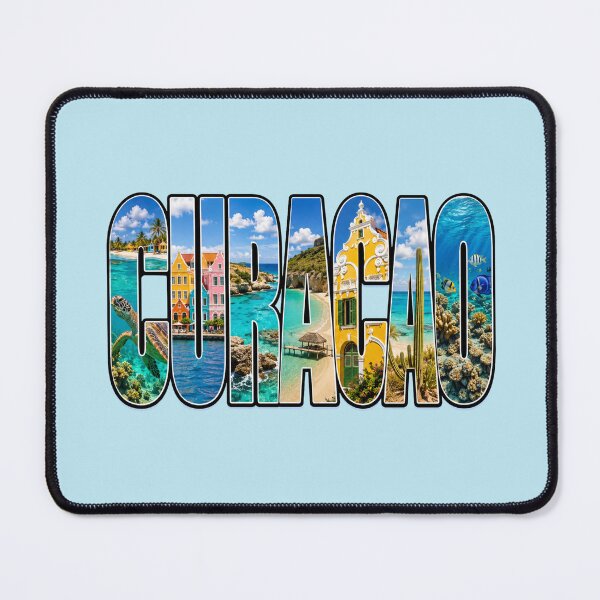 Item preview, Curacao Tropical Letterscape Typography designed and sold by Myra365Art.