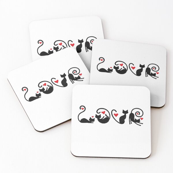 Item preview, Romantic Black Cat Love Script designed and sold by Pani Kara.
