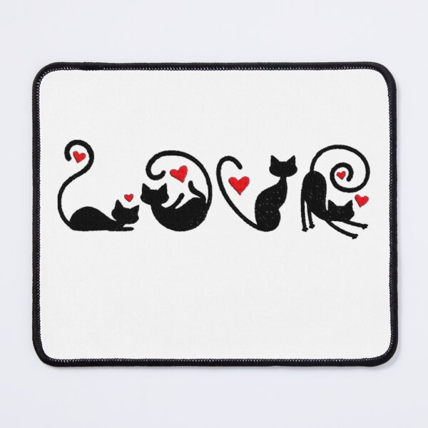 Item preview, Romantic Black Cat Love Script designed and sold by Pani Kara.