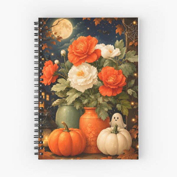 Item preview, Halloween 24 - Autumn Harvest Floral Bouquet with Pumpkins designed and sold by NikaNavi.