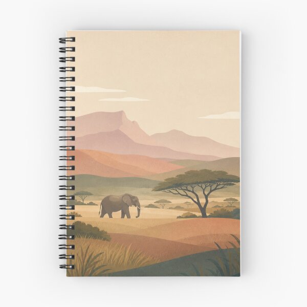 Item preview, African Savanna Elephant Minimal Landscape Poster designed and sold by Creative_Canvas.