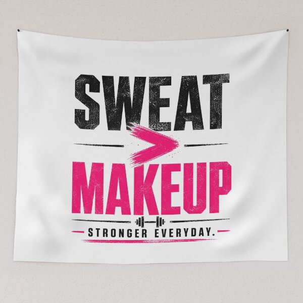 Item preview, Sweat Over Makeup Gym Motivation designed and sold by StoryInCode.