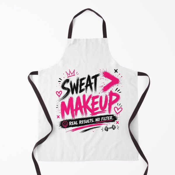Item preview, Sweat Beats Makeup Funny Gym Quote designed and sold by StoryInCode.