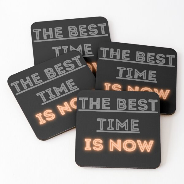 Item preview, The Best Time Is Now - Motivational Neon Typography designed and sold by Noble-bee.