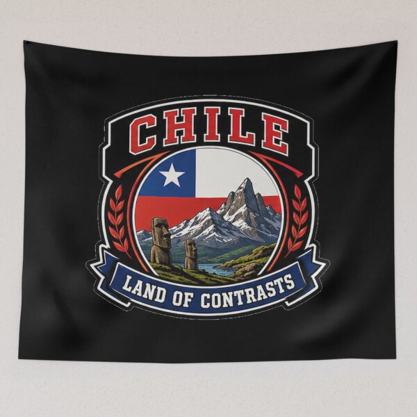 Item preview, Chile – Land of Mountains and Ocean designed and sold by GnuArt.