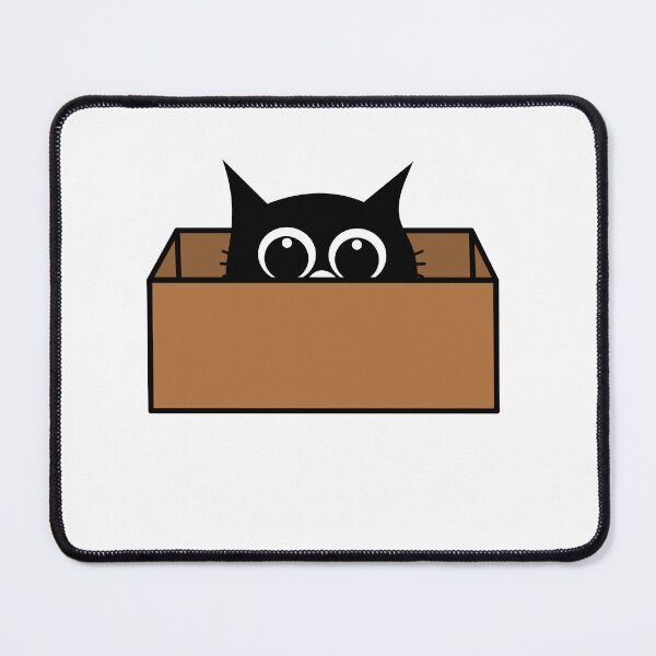 Item preview, Peeking Black Cat in a Cardboard Box designed and sold by Pani Kara.
