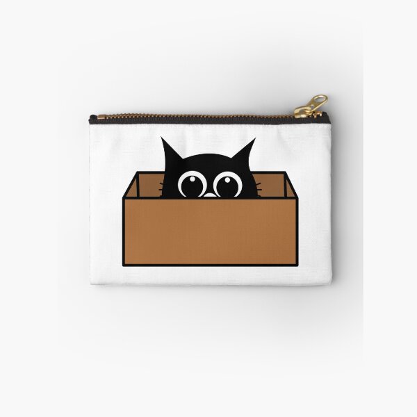 Item preview, Peeking Black Cat in a Cardboard Box designed and sold by Pani Kara.