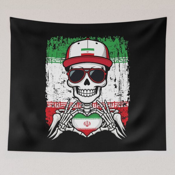 Item preview, Iran Pride Skeleton Art Tee designed and sold by Colorful Designs.