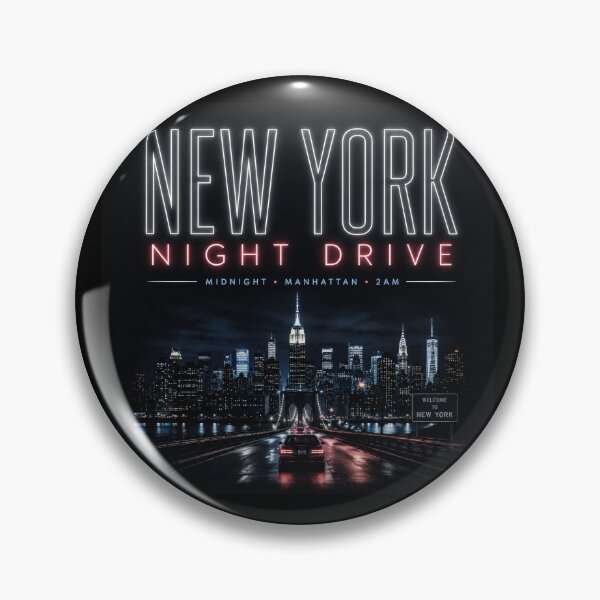 Item preview, New York Night Drive Neon Skyline | NYC Midnight Aesthetic Streetwear designed and sold by Kate1art.