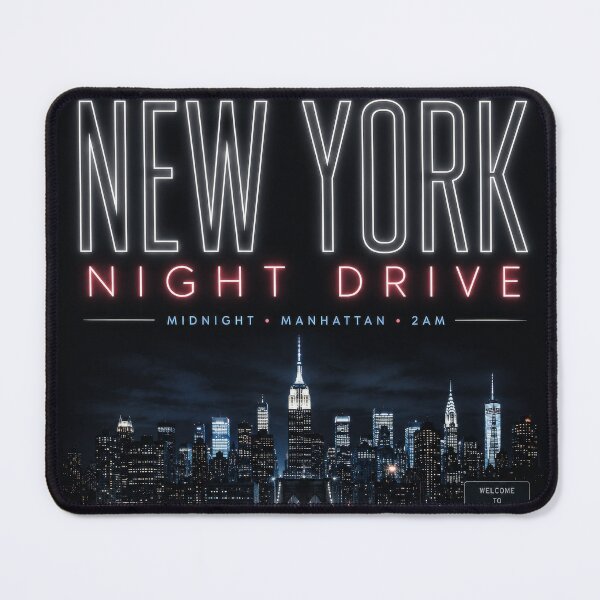 Item preview, New York Night Drive Neon Skyline | NYC Midnight Aesthetic Streetwear designed and sold by Kate1art.