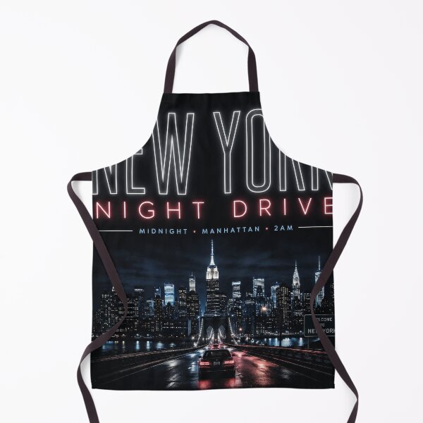 Item preview, New York Night Drive Neon Skyline | NYC Midnight Aesthetic Streetwear designed and sold by Kate1art.