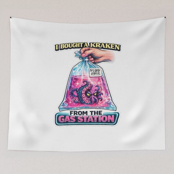 Item preview, Kraken From The Gas Station Meme designed and sold by chattsuede.