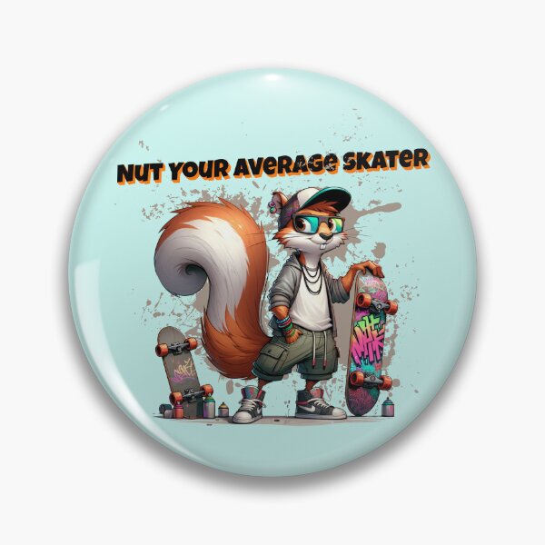 Item preview, Nut Your Average Skater – Cool Squirrel Skateboard Streetwear Design designed and sold by Sachie's Studio.
