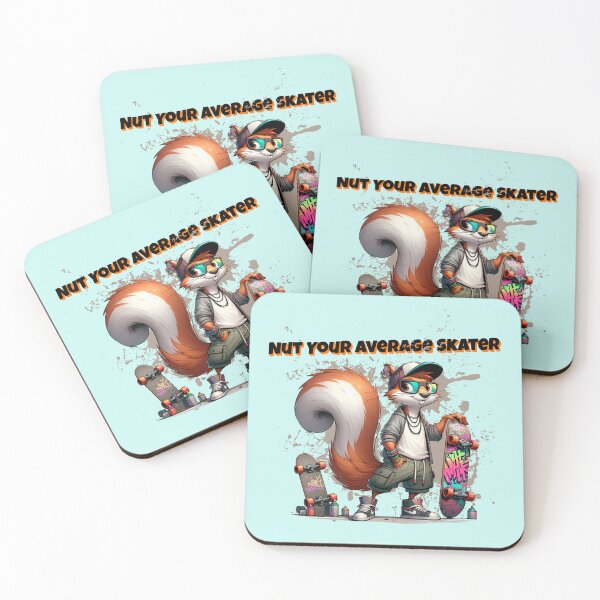Item preview, Nut Your Average Skater – Cool Squirrel Skateboard Streetwear Design designed and sold by Sachie's Studio.