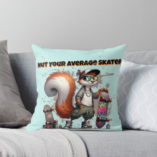 Item preview, Nut Your Average Skater – Cool Squirrel Skateboard Streetwear Design designed and sold by Sachie's Studio.