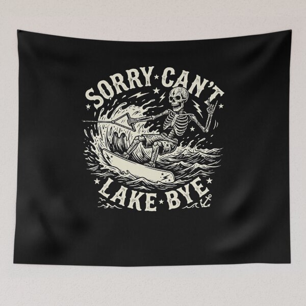 Item preview, Sorry Can't Lake Bye Skeleton Water Skiing designed and sold by snowry.