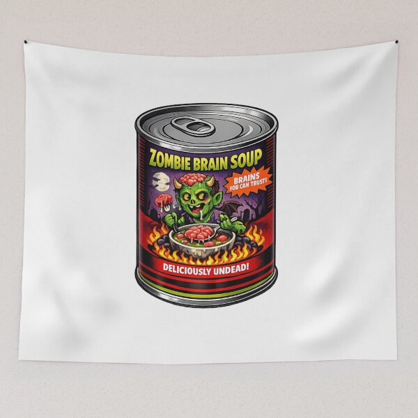 Item preview, Canned Zombie brain soup. Eat them before they eat you !!  designed and sold by Gunnar Hermansen.