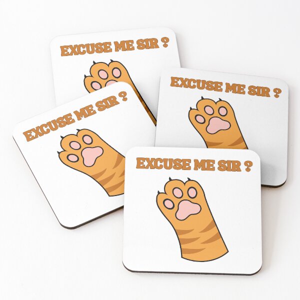 Item preview, Excuse me Sir? Funny cat paw designed and sold by BritishDelights.