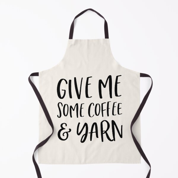 Item preview, Give Me Some Coffee & Yarn – modern calligraphy (black text) designed and sold by be.w.print.