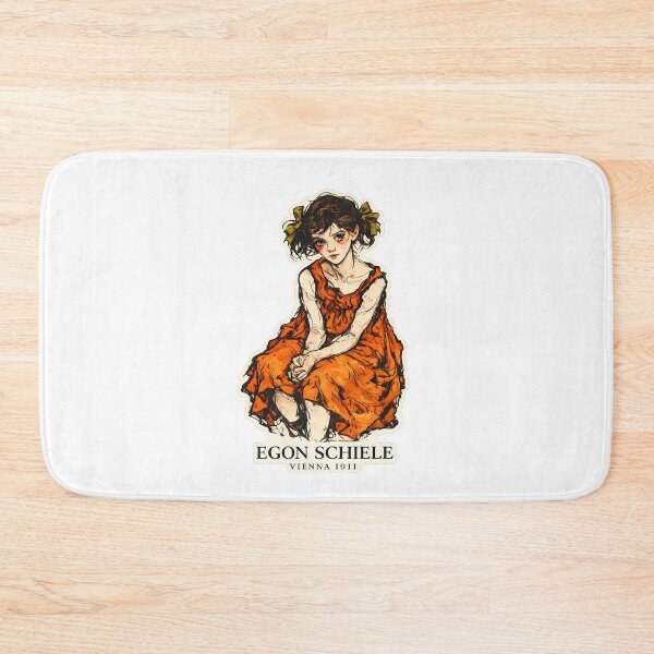 Item preview, Egon Schiele Vienna 1911 Orange Dress Portrait designed and sold by chattsuede.
