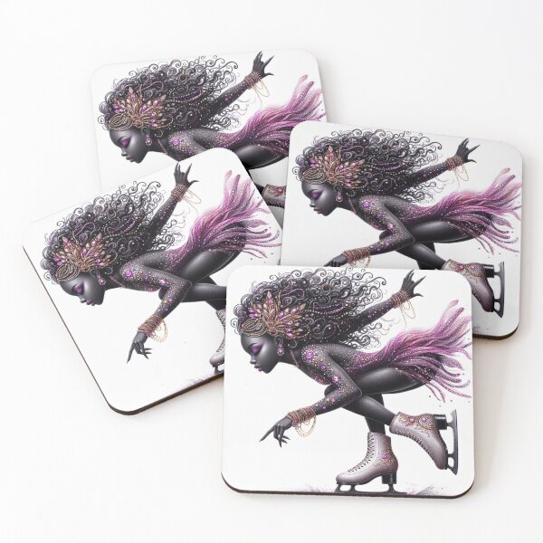 Item preview, Obsidian Glide Queen – Figure Skating Queen designed and sold by Lucienne Reimagined.