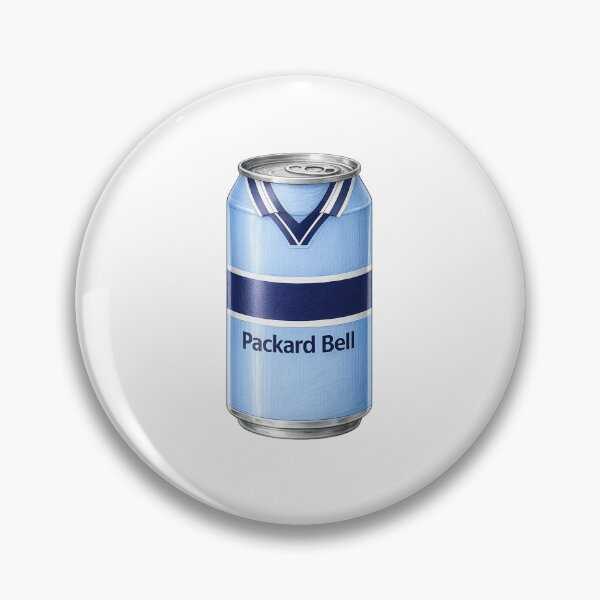 Item preview, Retro Leeds Inspired Packard Bell Football Kit Soda Can Illustration designed and sold by Final Whistle Art.