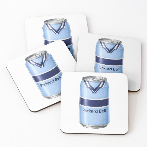 Item preview, Retro Leeds Inspired Packard Bell Football Kit Soda Can Illustration designed and sold by Final Whistle Art.