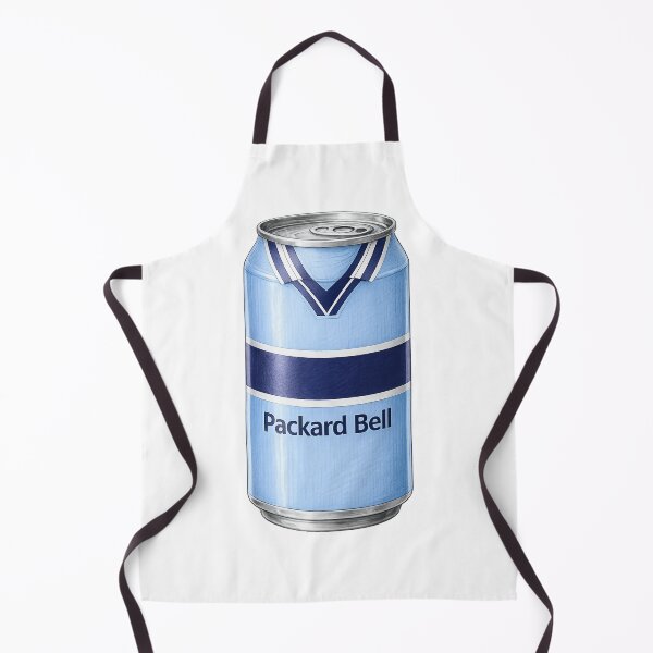 Item preview, Retro Leeds Inspired Packard Bell Football Kit Soda Can Illustration designed and sold by Final Whistle Art.