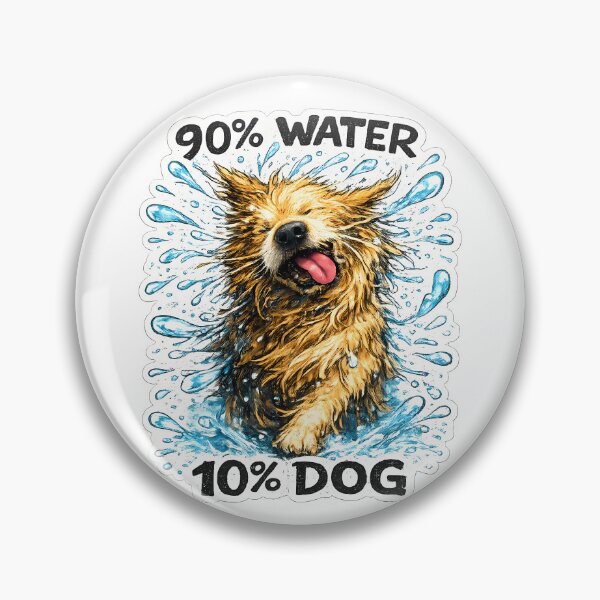 Item preview, 90 Percent Water 10 Percent Dog Golden Retriever Funny Splash designed and sold by chattsuede.