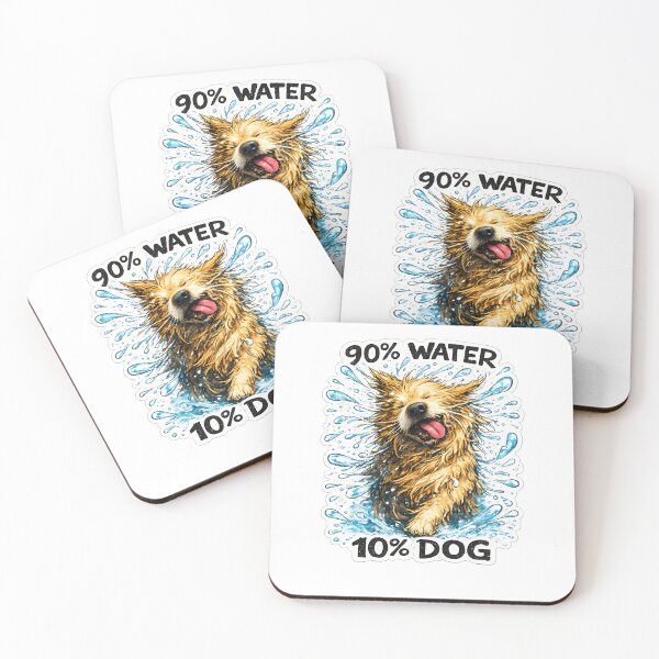 Item preview, 90 Percent Water 10 Percent Dog Golden Retriever Funny Splash designed and sold by chattsuede.