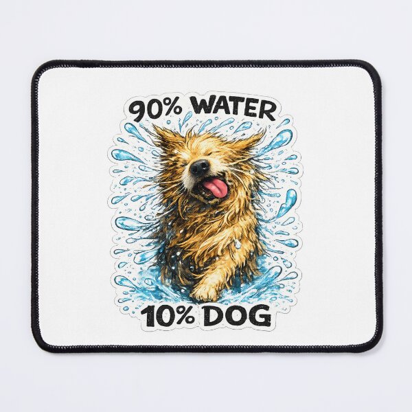 Item preview, 90 Percent Water 10 Percent Dog Golden Retriever Funny Splash designed and sold by chattsuede.