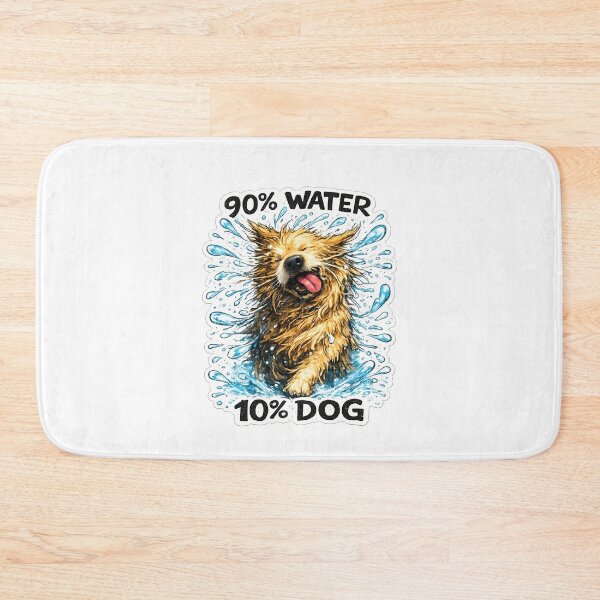 Item preview, 90 Percent Water 10 Percent Dog Golden Retriever Funny Splash designed and sold by chattsuede.