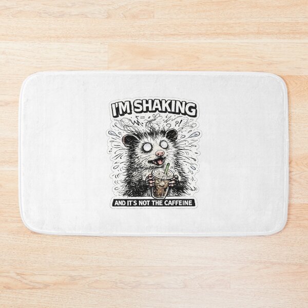 Item preview, Shaking Not Caffeine Opossum Coffee Humor designed and sold by chattsuede.