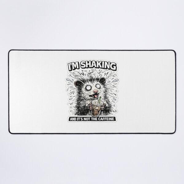 Item preview, Shaking Not Caffeine Opossum Coffee Humor designed and sold by chattsuede.
