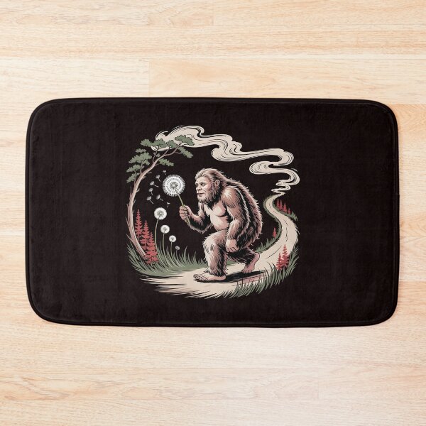 Item preview, Bigfoot Blowing Dandelion – Whimsical Sasquatch Cryptid Artwork designed and sold by Redgiant87x.