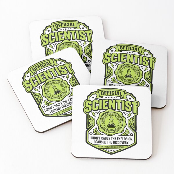 Item preview, Official Scientist Badge I Caused The Discovery Funny Science Gift designed and sold by StillWildink.