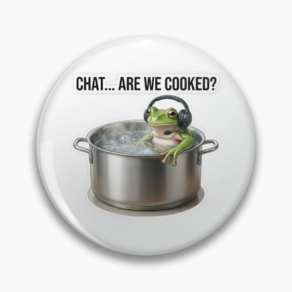 Item preview, Chat Are We Cooked Gamer Frog Meme designed and sold by ogduckboy.