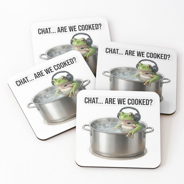 Item preview, Chat Are We Cooked Gamer Frog Meme designed and sold by ogduckboy.