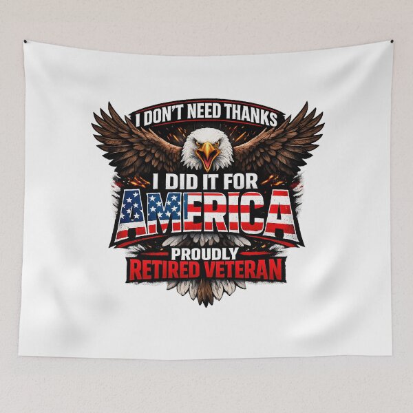 Item preview, I Dont Need Thanks Proudly Retired Veteran American Eagle Patriot designed and sold by chattsuede.