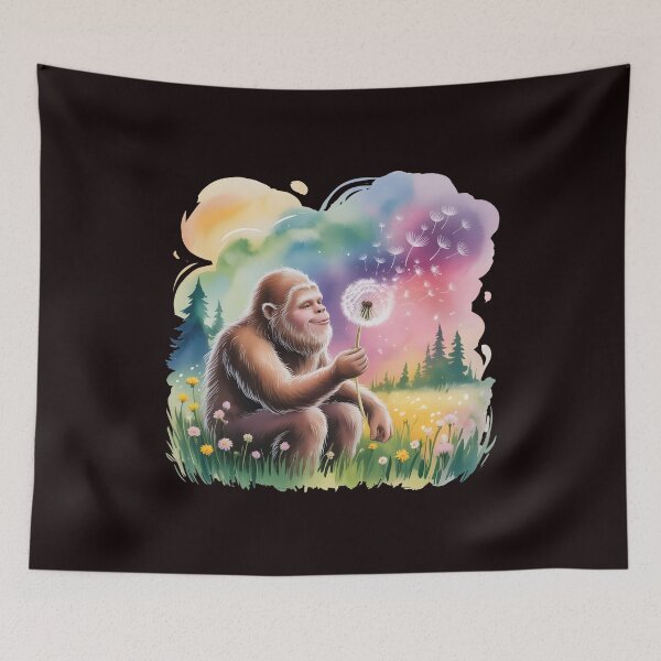 Item preview, Bigfoot Blowing Dandelion – Funny Sasquatch Blowing Wishes Design designed and sold by Redgiant87x.