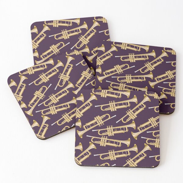 Item preview, trumpet on dark plum purple designed and sold by kobyakov.