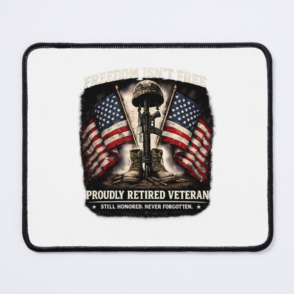 Item preview, Proudly Retired Veteran: Freedom Isn't Free Military Commemorative designed and sold by chattsuede.