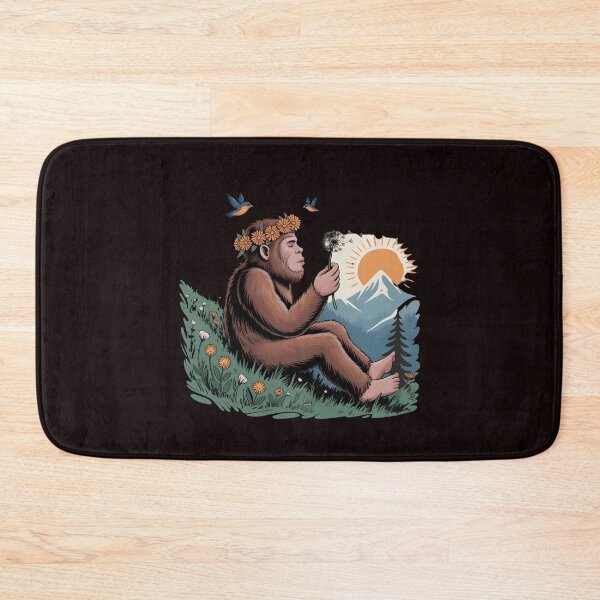 Item preview, Bigfoot Blowing Dandelion – Peaceful Sasquatch Nature Art designed and sold by Redgiant87x.